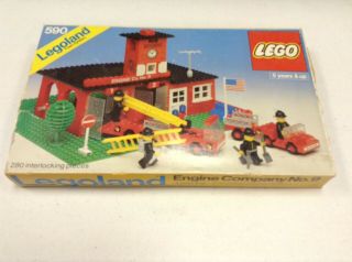 Lego Set 590 Engine Company No.  9 Vintage 100 Complete 1977