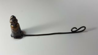 Candle Snuffer Vintage Metal (possibly Brass) Hand - Made Old Over 60 Years Old