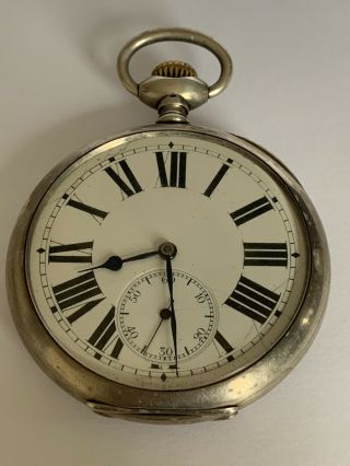 Antique Zenith Grand Prix Silver “800” Gents Large Pocket Watch Swiss