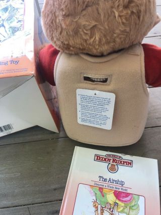 Vintage WOW 1985 TEDDY RUXPIN Bear w/ Box And Book 5