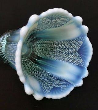 Antique Davidson Pearline Opalescent Pressed Glass Celery Vase 5