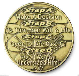 Antiqued Bronze F.  R.  O.  G.  (Fully Relying On God) AA/NA 12 Step Program Recovery 2