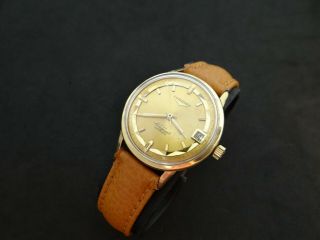 Vintage Longines Conquest 18k Solid Yellow Gold Case & Dial Automatic Cal 291
