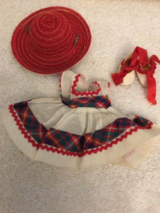 VINTAGE VOGUE GINNY TINY MISS SERIES JUNE 41 DRESS HAT SHOES TAGGED NO DOLL 8