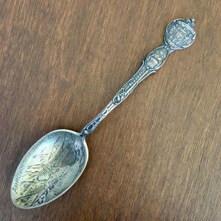 Sterling Silver Hand Engraved Souvenir Spoon Arrowrock Dam Idaho