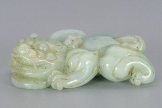 Chinese Exquisite Handmade Brave Troops Carving Jadeite Jade Pendant