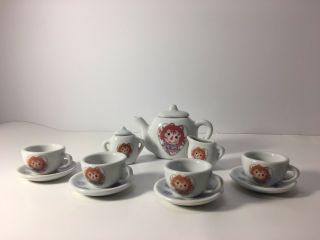 SCHYLLING RAGGEDY ANN AND ANDY CHILDREN ' S CHINA TEA SET 5