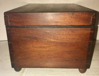 Antique Cherry Dovetailed Document Box Jewelry Casket Caddy Early 19ThC 4