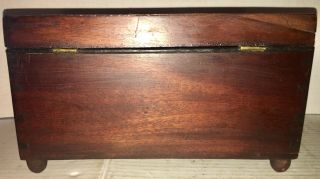 Antique Cherry Dovetailed Document Box Jewelry Casket Caddy Early 19ThC 5