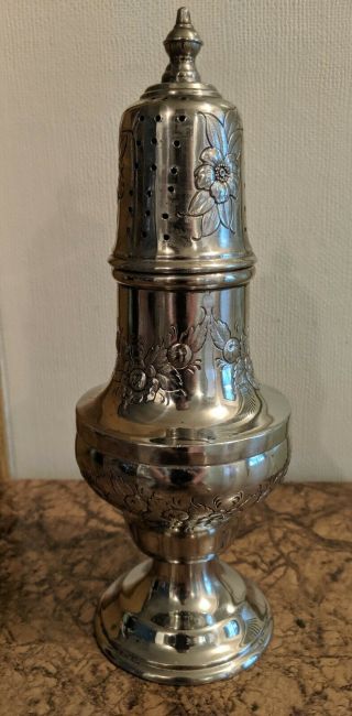 Silver Plated Powdered Sugar Caster Shaker Muffineer - Holiday Special Breakfast