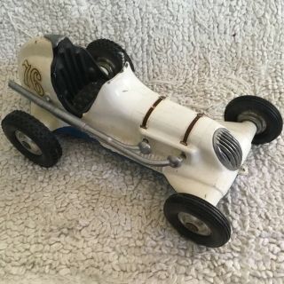 Antique Thimble Drome Roy Cox Champion Race Car Pusher Gas Tether Toy