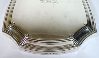 TIFFANY & Co Antique Art Deco Era Sterling Silver Vanity Large Hand Held Mirror 3