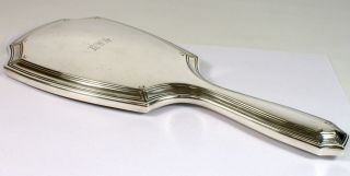 TIFFANY & Co Antique Art Deco Era Sterling Silver Vanity Large Hand Held Mirror 7