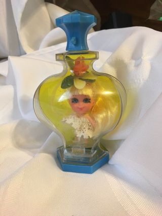 Vintage Liddle Kiddles Honeysuckle Doll With Cologne Perfume Bottle Case