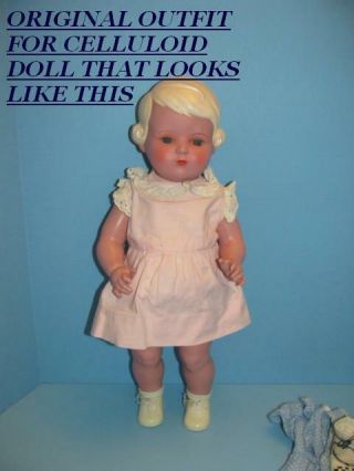 Antique Outfit For 18 " Celluloid Turtle Marked Doll