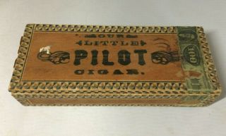 Antique Smoking Tobacco Box Our Little Pilot Cigar F.  W.  Felgner & Son Baltimore