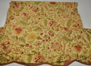 WAVERLY 2 Curtains,  valance Floral Red IMPERIAL DRESS GOLD 75 