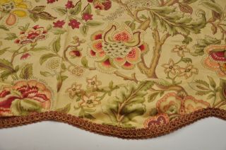 WAVERLY 2 Curtains,  valance Floral Red IMPERIAL DRESS GOLD 75 