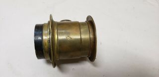 Antique brass barrel lens for portrait camera 4