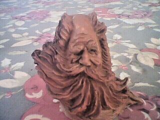 Carved Wood Old Man Miniature Wood Carving Highly Detailed Made In Usa Signed