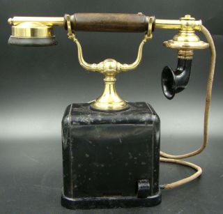 Antique German Museum Siemens & Halske Telephone Large Rotary Dial,  ca 1900 3