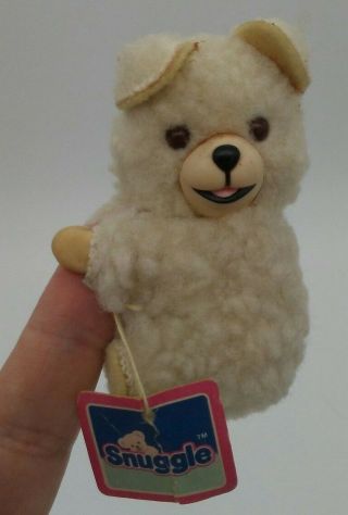 Snuggle Teddy Bear Gripper Grabber Hugger Clip On Plush 3 " Nwt Oss Vintage 1980s