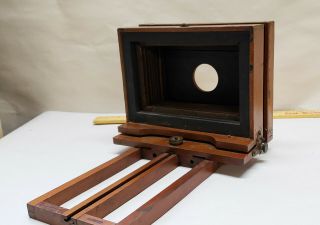 Rare Antique 1880 ' s F Putman Marvel 5x8 folding bellows studio portrait camera 4