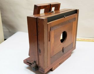 Rare Antique 1880 ' s F Putman Marvel 5x8 folding bellows studio portrait camera 6