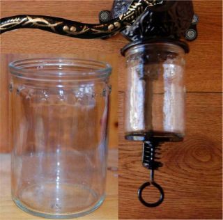 Coffee Catch Cup Glass Jar Fits Antique Arcade/golden Rule Grinder Stars