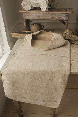 Grainsack Antique Hemp Grain Sack Linen Washed Heavy Twill Textile