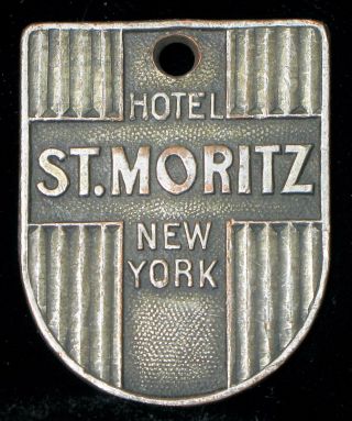 Antique Historic Hotel St.  Moritz Ritz Carlton Central Park York City Nyc