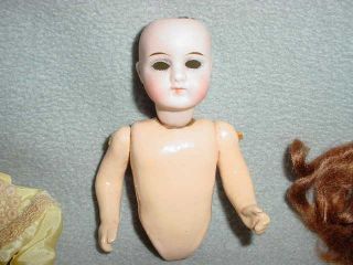Antique CM Belton Type Bisque Head Doll Parts as found 3