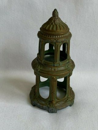Art Deco Neoclassical Vantines French Cast Metal Incense Burner Architectural