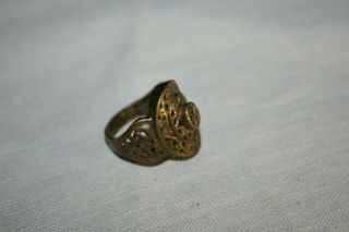 Moroccan Jewelry Antique Brass Berber Ring - Moroccan Jewelry Handcrafted 3