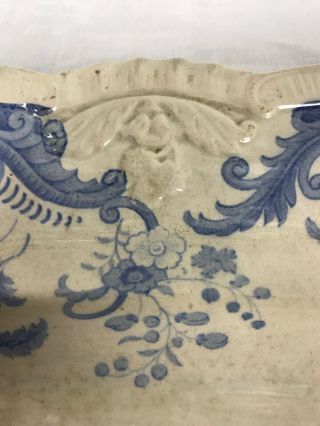 A Large Antique Staffordshire Light Blue Transfer - ware Platter “Davenport” 1820s 7
