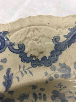 A Large Antique Staffordshire Light Blue Transfer - ware Platter “Davenport” 1820s 8