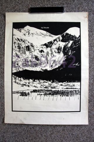 Vintage 1971 1st Season Telluride Colorado Ski Area Poster