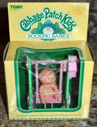 1983 Vintage Cabbage Patch Kids Rocking Babies - Infant & Swing In Package