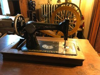 Naumann Koningskind Hand Crank Antique Sewing Machine Needs Restoration