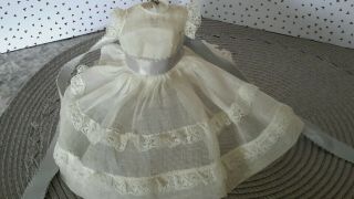 Vintage Vogue JILL White Organdy Lace Trimmed Tagged Dress 7412 Revlon Cissette 4