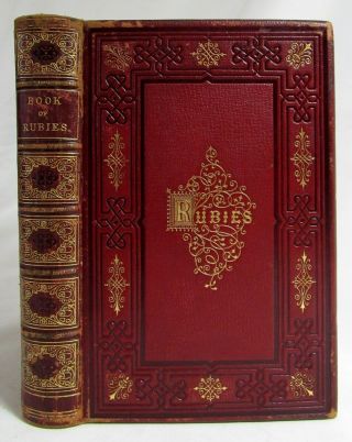 Antique 1866 The Book Of Rubies Love Poetry Fine Leather Binding Edgar Allan Poe