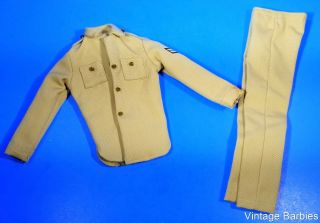 Ken Doll Army Air Force 797 Tan Shirt & Pants Near Vintage 1960 