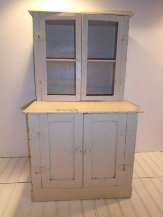 Antique Salesman Sample Hutch or Butler ' s Pantry - Doll Miniature - Jewelry Box 2