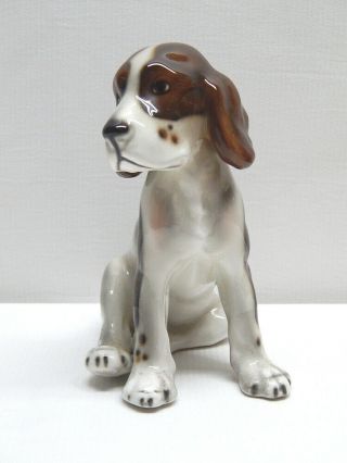 Lovely Antique Wien Keramos Austria Porcelain Spaniel Dog Figurine 2