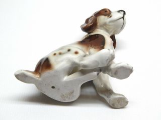 Lovely Antique Wien Keramos Austria Porcelain Spaniel Dog Figurine 5
