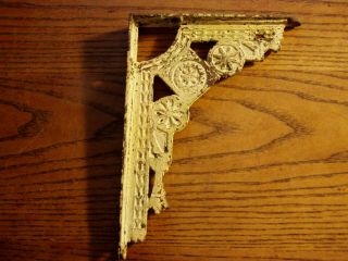 Ornate Antique Charming Victorian Cast Iron Shelf Bracket 5 " X 7 "
