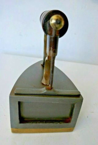 Small Heavy Antique Coal Powered Brass & Iron Clothes Iron (Doorstop) 5