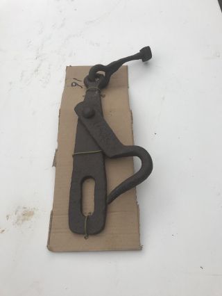 Antique Blacksmith Made Forged Door Clasp & Hook Sneck 2