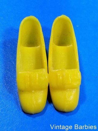 Barbie / Francie Doll Clone Yellow Bow Shoes Minty Htf Vintage 1960 