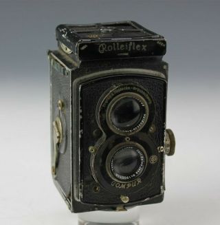 Antique Rolliflex Compur Carl Zeiss Jena Tessar 1:3.  1 F=7.  5cm Camera Parts Edd